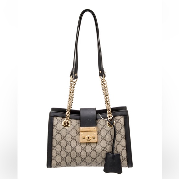 Gucci Handbags - Gucci GG Supreme Padlock Shoulder Bag Small Black